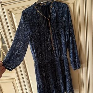 Michael Kors Navy Long Sleeve Dress